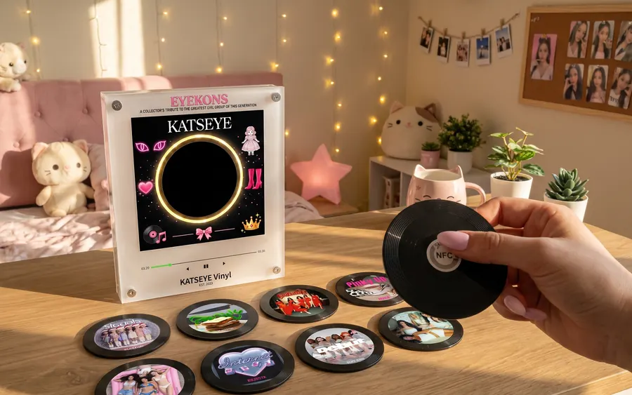 Una mano coge uno de los discos imantados